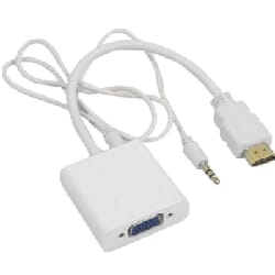 Convertisseur HDMI vers VGA Avec Jack - Blanc