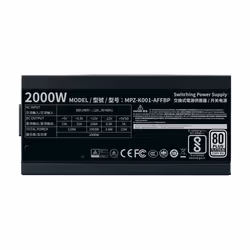 Cooler Master M2000 Platinum unité d'alimentation d'énergie 2000 W 24-pin ATX ATX Noir - Vue supplémentaire 5