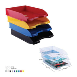 Corbeille à Courrier ARK 450 Transparent - Jaune