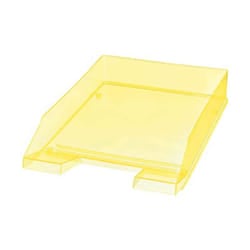 Corbeille à Courrier PBS Transparent - Jaune