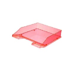 Corbeille à Courrier PBS Transparent - Rouge