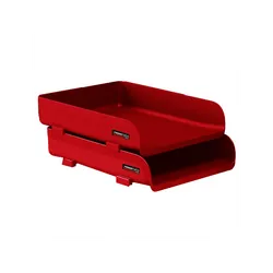 Corbeille à Courrier Superposable ARDA A4 - Rouge