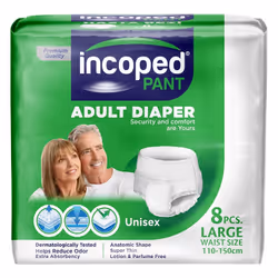 Couches Adultes Culotte Incoped Unisexe Large 8 Pièces