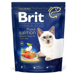 Croquettes BRIT Premium By Nature Au Saumon Pour Chat Adulte 1.5kg