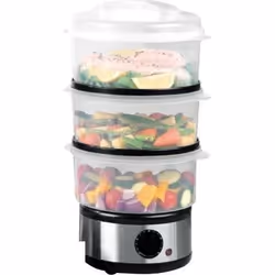 Cuiseur Vapeur FAGOR - Puissance: 500 Watts - Capacité totale: 7.5 Litres - Capacité de bol unitaire: 2.5 L - Minuteur: 60 mi ...