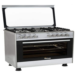 Cuisinère Gaz + Four Électrique 90cm 4 Feux Procook TCE6950IX