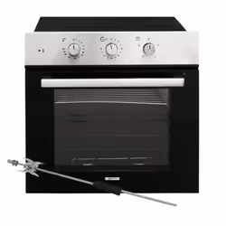 Four Electrique Encastrable StarOne A6-SGF2 - Puissance 2000W - Couleur Noir et Inox - 4x Fonctions - Chaleur tournante - Dim ...