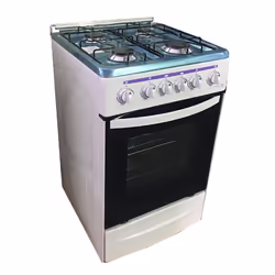 Cuisinière à Gaz AUXSTAR - Largeur: 50 cm - Nombre de brûleurs: 4 Feux - Type de brûleurs: gaz - Couvercle En Verre - Paroi I ...