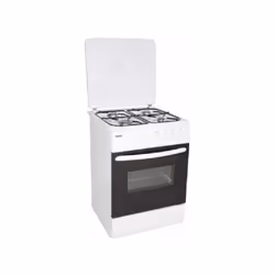 Cuisinière À Gaz Basique Klass - Nombre de feux : 4 - Largeur : 60 cm - Grill + plateau émaillé - Tourne broche - Flamme haut ...