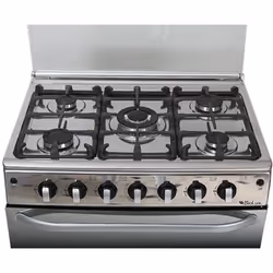 Cuisinière À Gaz Bioluxe - Nombre de feux : 5 - Largeur : 76 cm - Type de Gaz : GPL – Fonction d’allumage : Electrique avec b ...