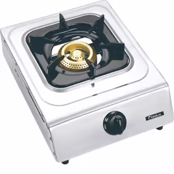 Cuisinière à Gaz Biolux M.4030X - Nombre de feux : 1 - Haute qualité sans danger - Facile à utiliser - Grille Emaillées - Cou ...