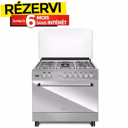 Cuisinière à Gaz PROCOOK TG6950IX 90cm 5 Feux - Inox