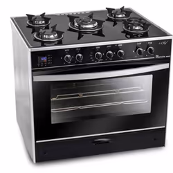 Cuisinière À Gaz Unionaire 5 Feux 90Cm Noir