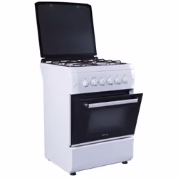 - 4 Feux - Tourne broche - Allumage électrique - Lampe de four - Plateau de cuisson - Grille de four - Grille - Couvercle en  ...