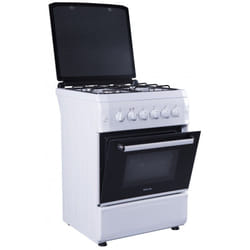 Cuisinière avec tourne broche MontBlanc 4 feux 60cm - Blanc (6060REB)