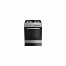 Cuisinière Beko 60*60 W / 4 Feux / Allumage bouton poussoir / Auto nettoyage à la vapeur / Eclairage intérieur: lampe ronde / ...