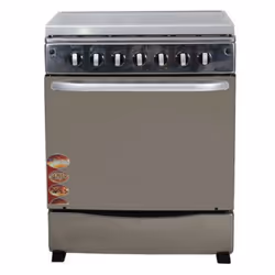 Cuisinière BIOLUX - Nombre de Feux: 5 feux  - Grilloir - Porte du Four en Double Vitrage - Grilles fonte - Facile à nettoyer  ...