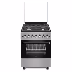 Cuisinière SEG - Largeur: 60 cm - Nombre de brûleurs: 4 Feux - Type de brûleurs: Gaz - Avec thermocouple - Grilles fonte - Mi ...