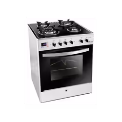 Réf: GAS.C6060GS -  60 cm - Four à gaz - 4 Feux - Allumage automatique - Surface en verre - Tourne broche - Afficheur Tactile ...