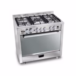 Cuisinière 5 feux - Couvercle en verre -Thermocouple -Brûleur d'allumage automatique et four -Minuterie -Type de grille Fonte ...