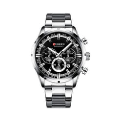 CURREN - Montre Homme Curren C8355 - Argent et Noir - Drest