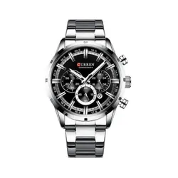 CURREN - Montre Homme Curren C8355 - Argent et Noir
