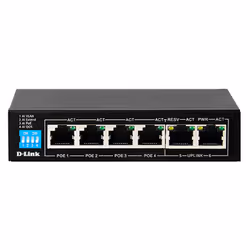 D-Link DES-F1006P-E, Non-géré, Fast Ethernet (10/100), Connexion Ethernet, supportant l'alimentation via ce port (PoE)