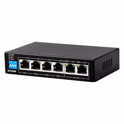 D-Link DES-F1006P-E commutateur réseau Non-géré Fast Ethernet (10/100) Connexion Ethernet, supportant l'alimentation via ce port (PoE) Noir