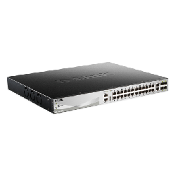 D-Link DGS-3130-30PS commutateur réseau Géré L3 Gigabit Ethernet (10/100/1000) Connexion Ethernet, supportant l'alimentation via ce port (PoE) Noir, Gris