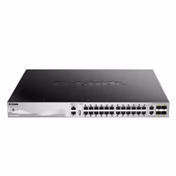 D-Link DGS-3130-30PS commutateur réseau Géré L3 Gigabit Ethernet (10/100/1000) Connexion Ethernet, supportant l'alimentation via ce port (PoE) Noir, Gris
