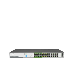D-Link DGS-F1026P-E commutateur réseau Non-géré L2 Gigabit Ethernet (10/100/1000) Connexion Ethernet, supportant l'alimentation via ce port (PoE) Gris