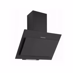Hotte Pyramidale SILVERLINE 3460.60 - Largeur 60 cm - Bouton poussoir - 3 vitesses - Débit 400 m 3/h - Verre noir + Acier ema ...