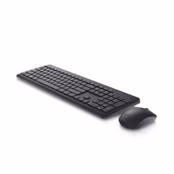 DELL KM3322W, Taille réelle (100 %), RF sans fil, QWERTY, Noir, Souris incluse