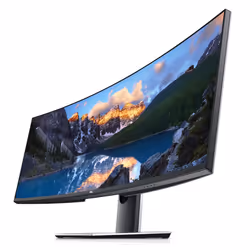 DELL U4919DW, 124,5 cm (49"), 5120 x 1440 pixels, UltraWide Dual Quad HD, LED, 8 ms, Noir, Argent