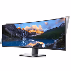 DELL U4919DW écran plat de PC 49" 5120 x 1440 pixels UltraWide Dual Quad HD LED Noir, Argent