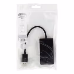 Deltaco DP-HDMIVGADVI câble vidéo et adaptateur 0,15 m DisplayPort VGA + HDMI + DVI Noir - Vue supplémentaire 3