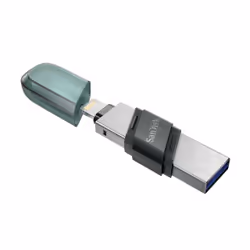 Disque Dur Flash iXpand Flip USB 128 Go Double Connexion Type-A/Lightning Gris Argent Transparent - Vue supplémentaire 5