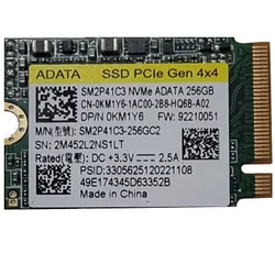 Disque Dur Interne SSD Adata SM2P41C3 256 Go NVME PCIE GEN 4x4