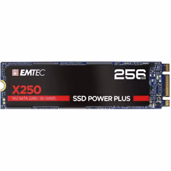 Disque dur interne Emtec X250 M.2 256 Go Série ATA III 3D NAND - Vitesse de lecture: 520 Mo/s - Vitesse d'écriture: 500 Mo/s  ...