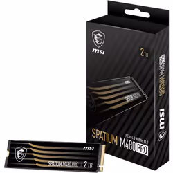 Disque Dur Interne SSD MSI SPATIUM M480 PRO - CAPACITÉ: 2 To - MÉMOIRE FLASH 3D NAND - CACHE DRAM: 2 Go DDR4 - FACTEUR DE FOR ...