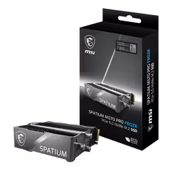Disque Dur Interne SSD MSI SPATIUM M570 PRO - CAPACITÉ: 2 To - MÉMOIRE FLASH 3D NAND - CACHE DRAM: 4 Go LPDDR4 - FACTEUR DE F ...