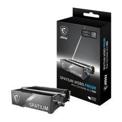 Disque Dur SSD Interne MSI SPATIUM M580 PCIe 5.0 NVMe M.2 FROZR / 2 To