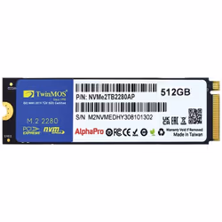 Disque Dur SSD TwinMOS AlphaPro - Capacité Disque Dur : 512 Go - Type Disque Dur : SSD - Format de Disque : M.2 NVMe 2280 - I ...