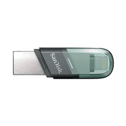 Disque Flash iXpand Flip SanDisk 64 Go Gris, Argent ou Transparent - Lecteur USB Type-A et Lightning