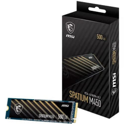 Disque SSD Interne MSI Spatium M450 PCIe 4.0 NVMe M.2 500Go Rapide et Fiable