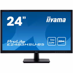 Ecran 24" Full HD LED - Résolution: 1920 x 1080 pixels - Fréquence 75 Hz - Temps de réponse 1ms - Format 16/9 - Luminosité: 2 ...