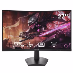 Ecran Gamer Incurvé Redragon Coral 27" QHD 180HZ VA Noir