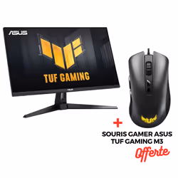 Ecran Gaming Asus TUF VG27AQ3A - Taille de l'écran : 27" QHD, 180Hz, Tactile - Résolution : 2560x1440 pixels - Luminosité : 2 ...