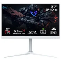 Ecran Gaming Gameon Arctic Pro Series GOA27QHD240IPS 27" QHD 240Hz Fast IPS Blanc
