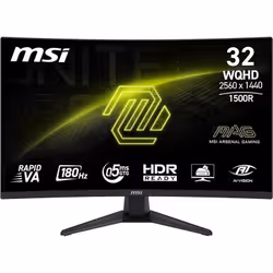 Écran Gaming MAG321CQ E18 32" WQHD CURVED VA / 180Hz / 0.5ms / 2x HDMI/DP/ Noir